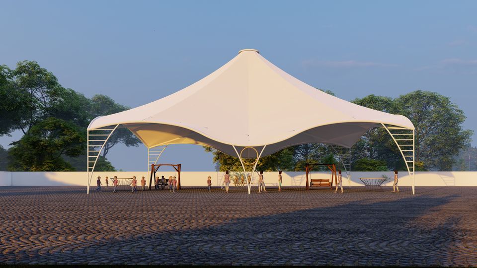 Elegant Tensile Roofing for Arabic Majlis